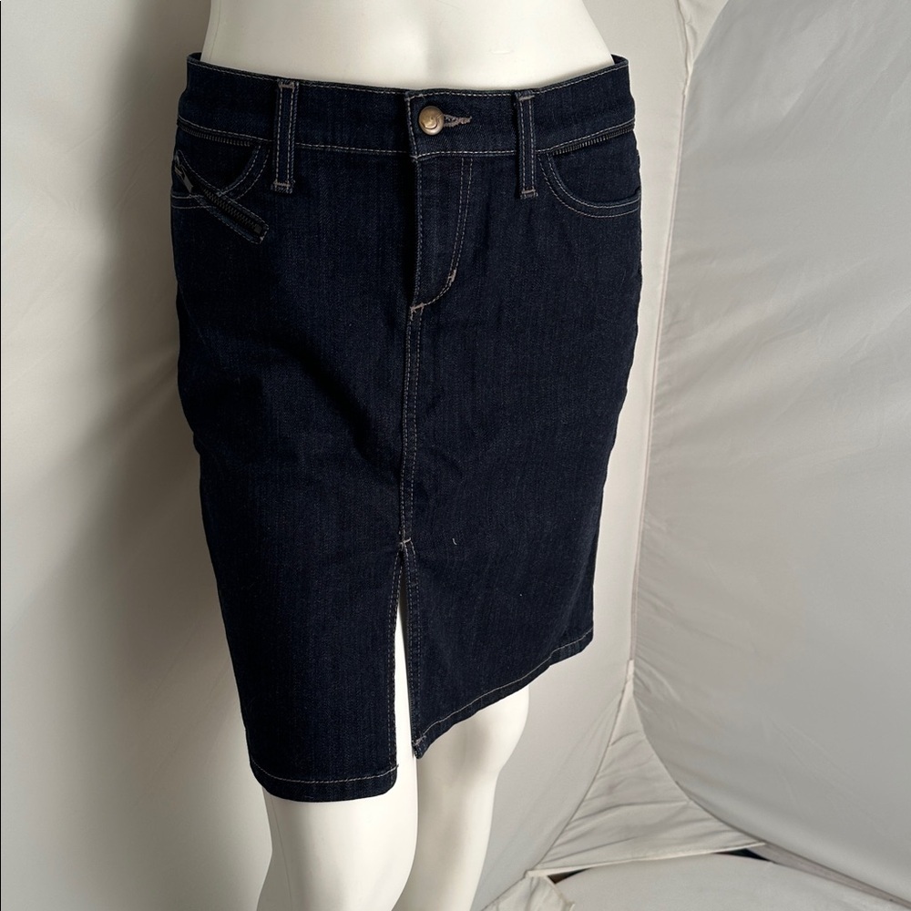 Joe’s Jeans Tessa dark rinse zip front denim skirt